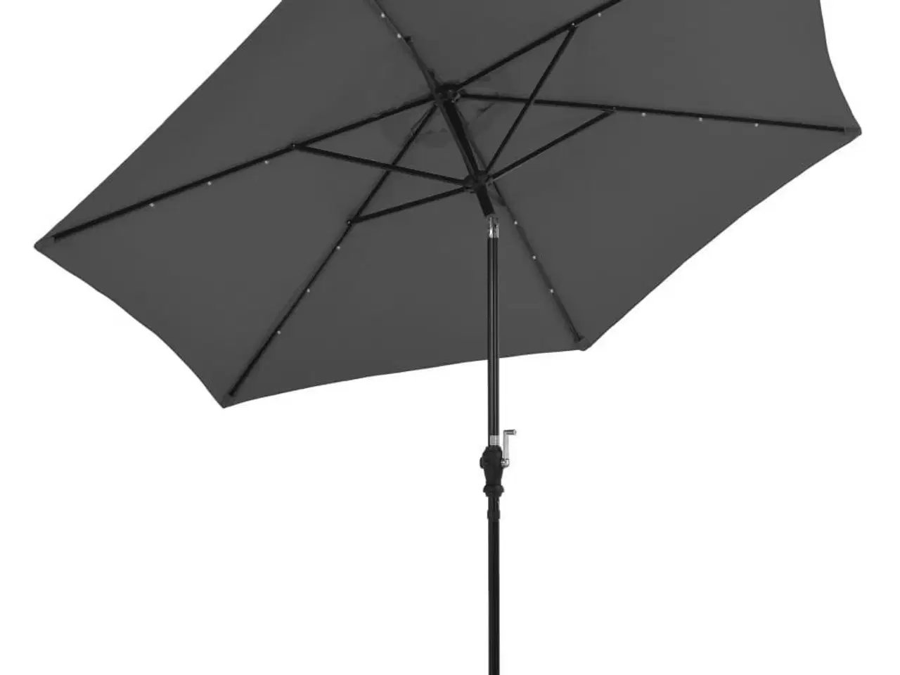 Billede 4 - Udendørs parasol med LED-lys og stålstang 300 cm antracitgrå