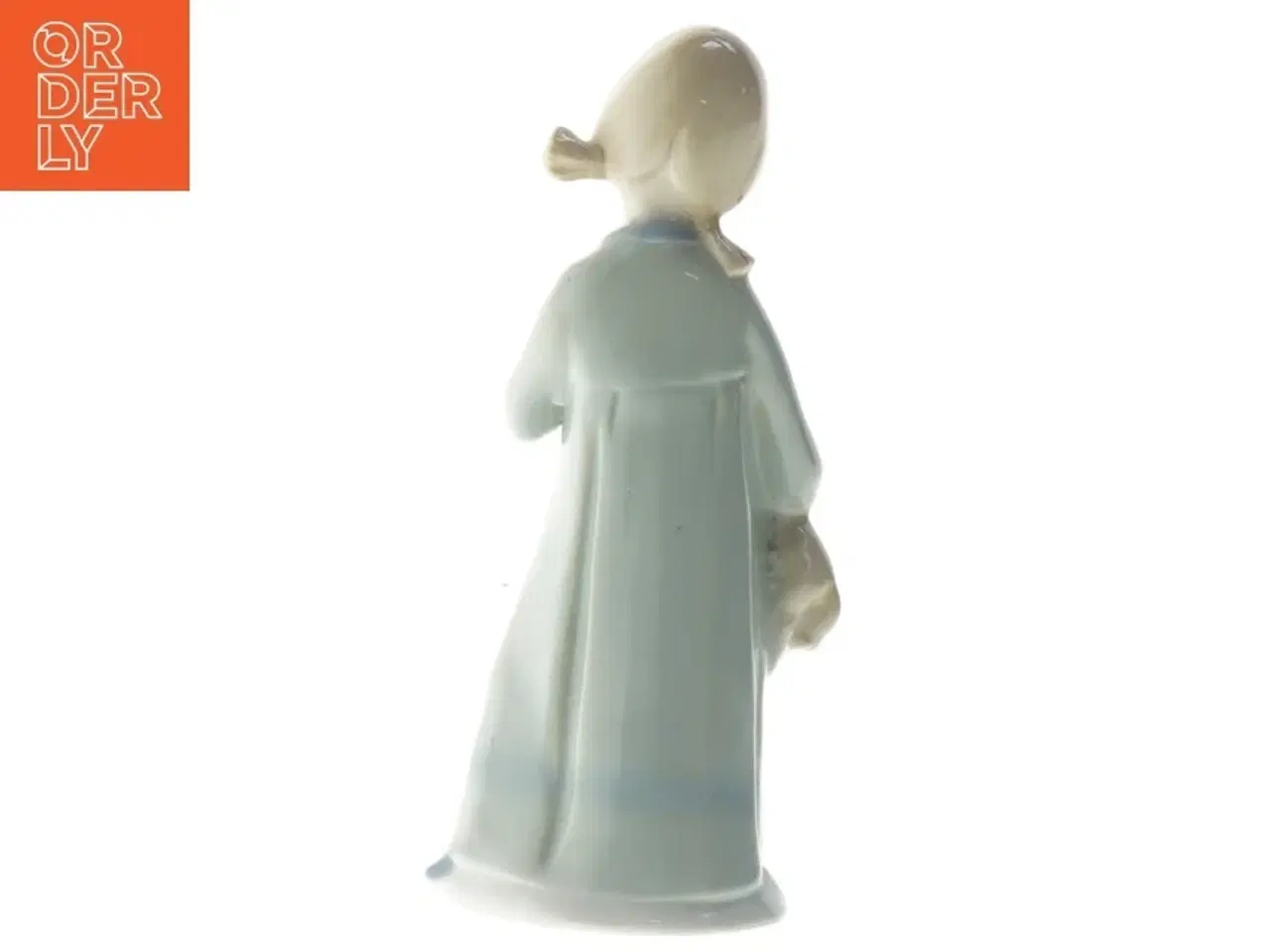 Billede 2 - Porcelænsfigur af pige med hund (str. 15 cm)