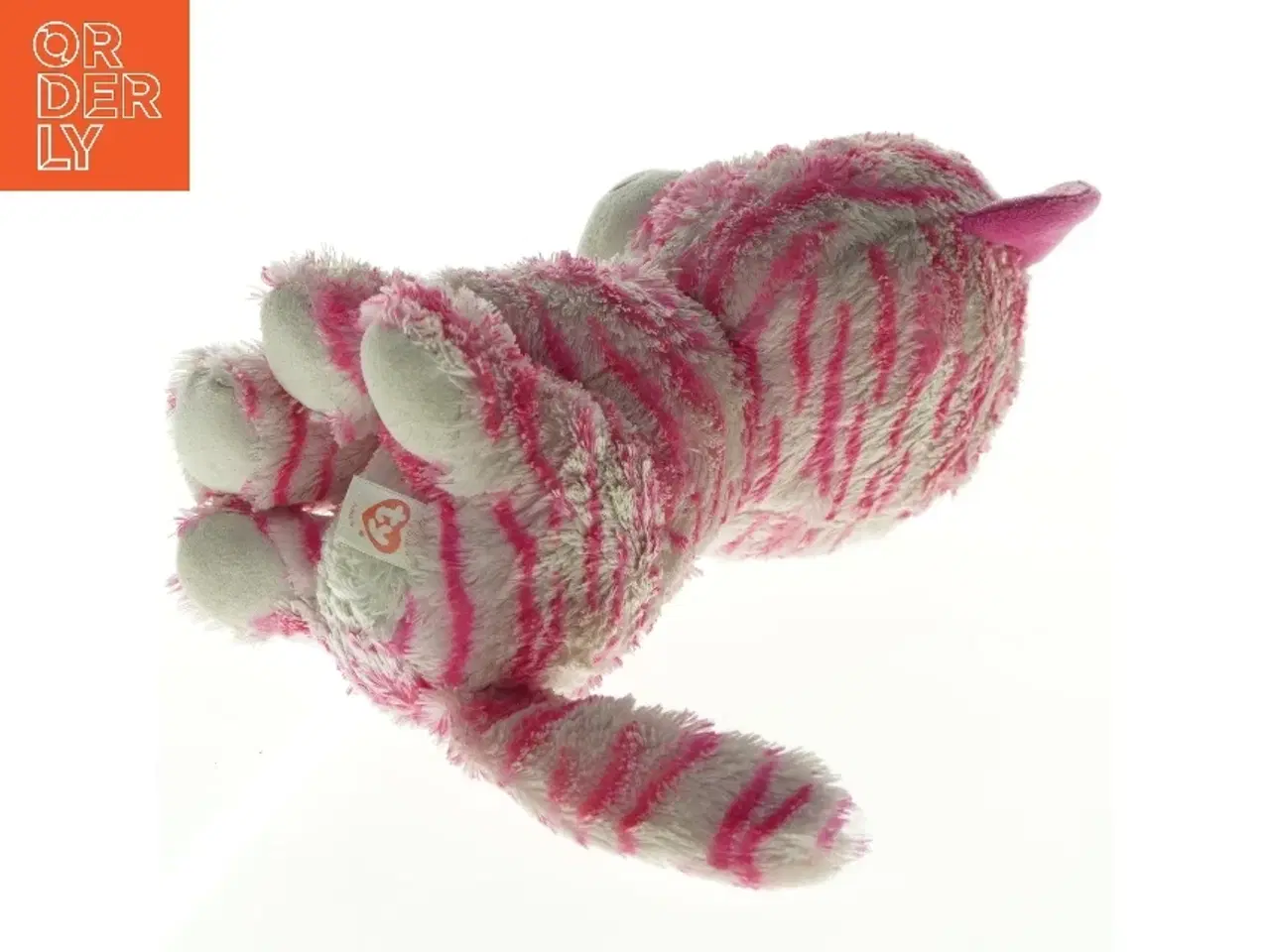 Billede 2 - Stripet plysbamse fra Ty (str. 24 x 11 cm)