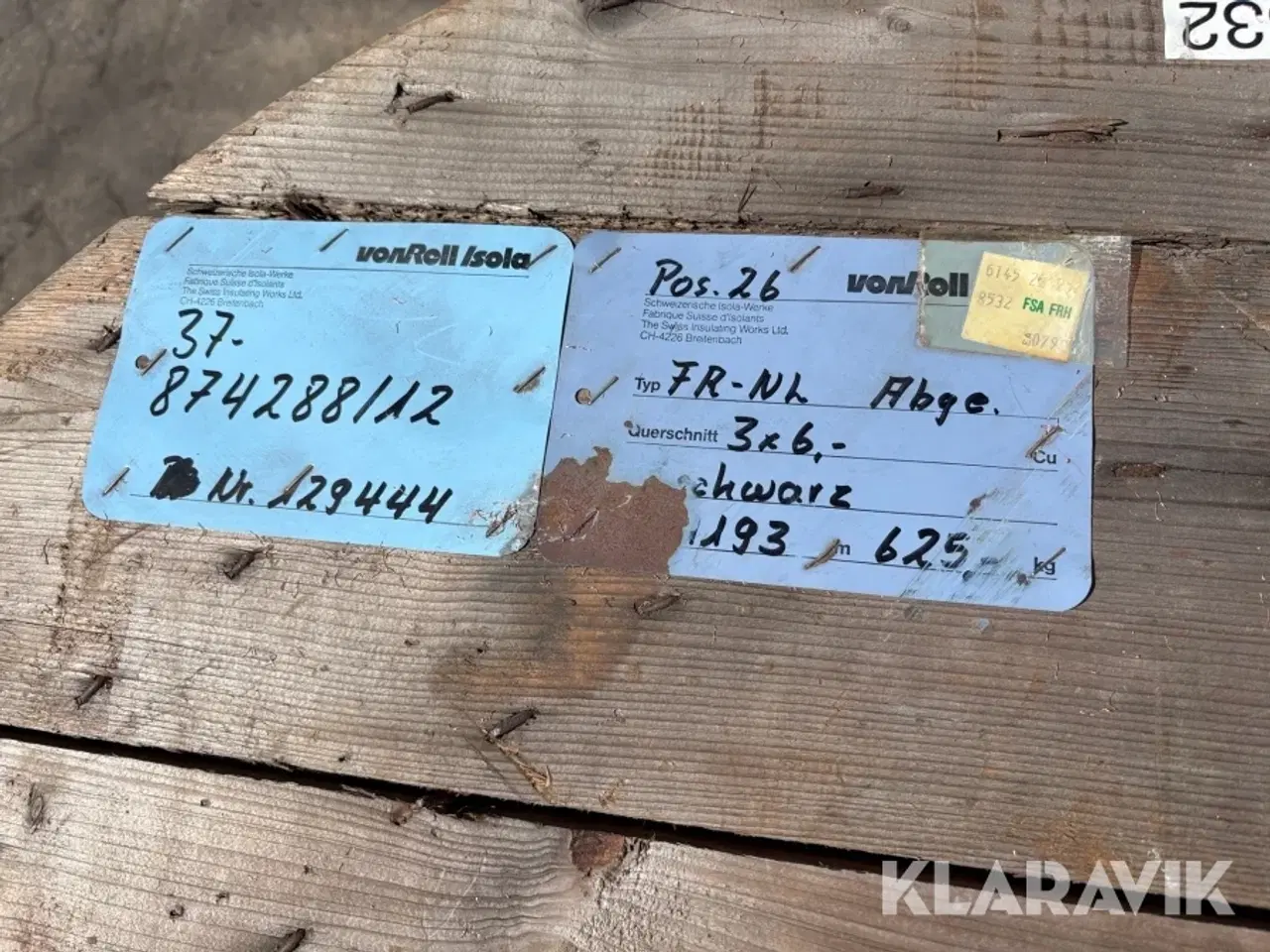 Billede 5 - Kraftkabel på tromle Isola Breitenbach NSSG 750 Volt – 3 x 6 kvadratmillimeter VG95218