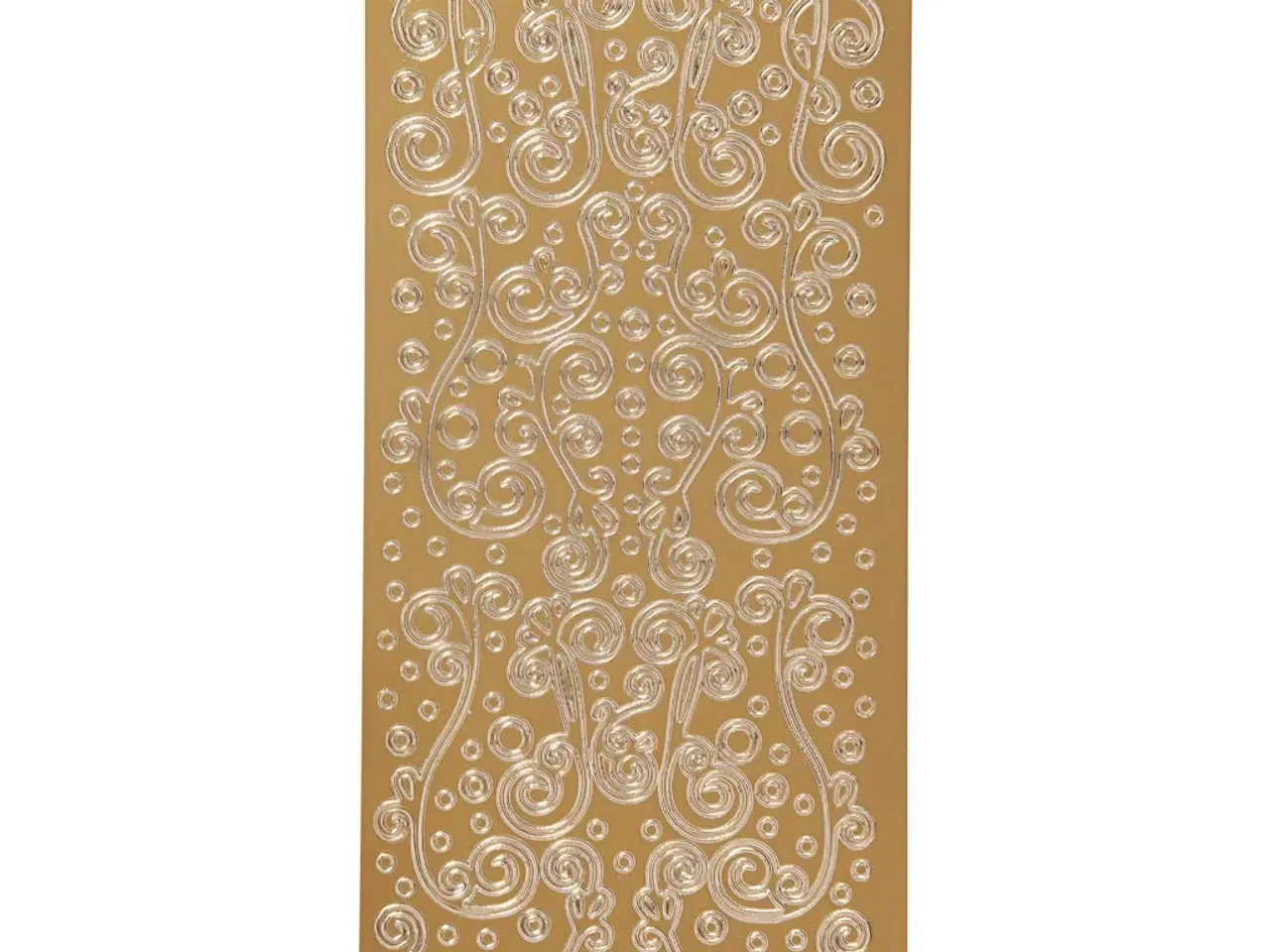 Billede 1 - Stickers, hvirvel, ark 10x23 cm, guld, 1 ark