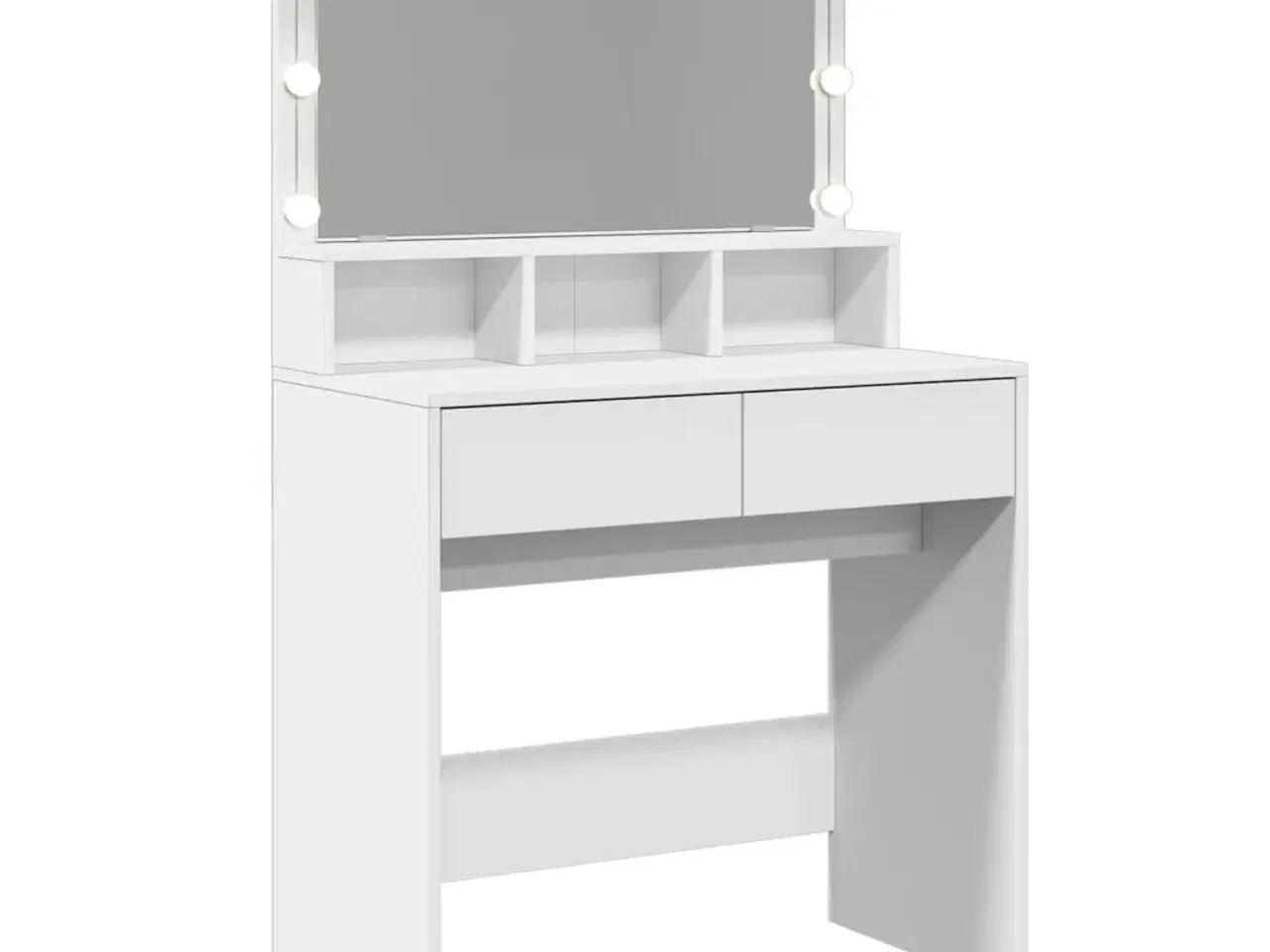 Billede 8 - Makeupbord med LED-lys 80x41x134,5 cm hvid