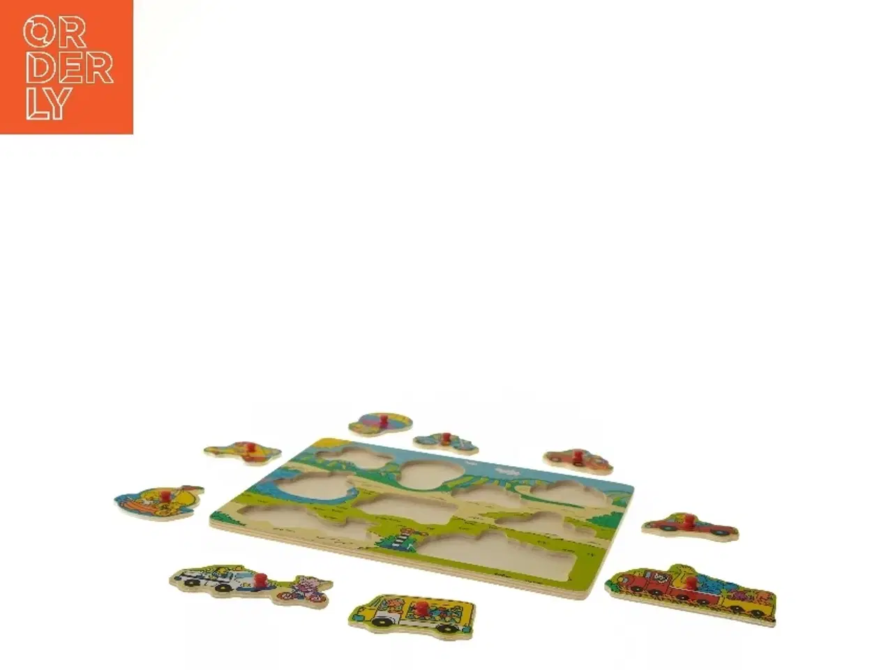 Billede 3 - Børnepuslespil med transportmotiver (str. 30x22,5 cm)