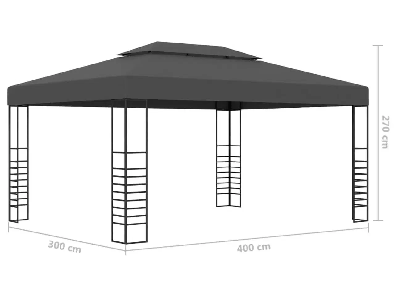 Billede 6 - Pavillon 3x4 m antracitgrå