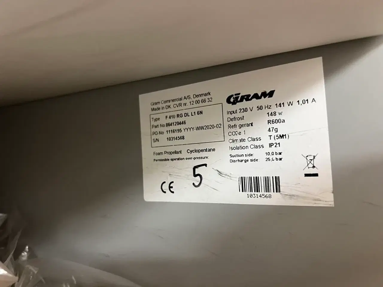 Billede 3 - Industrifryseskab GRAM F 410 RG DL L1