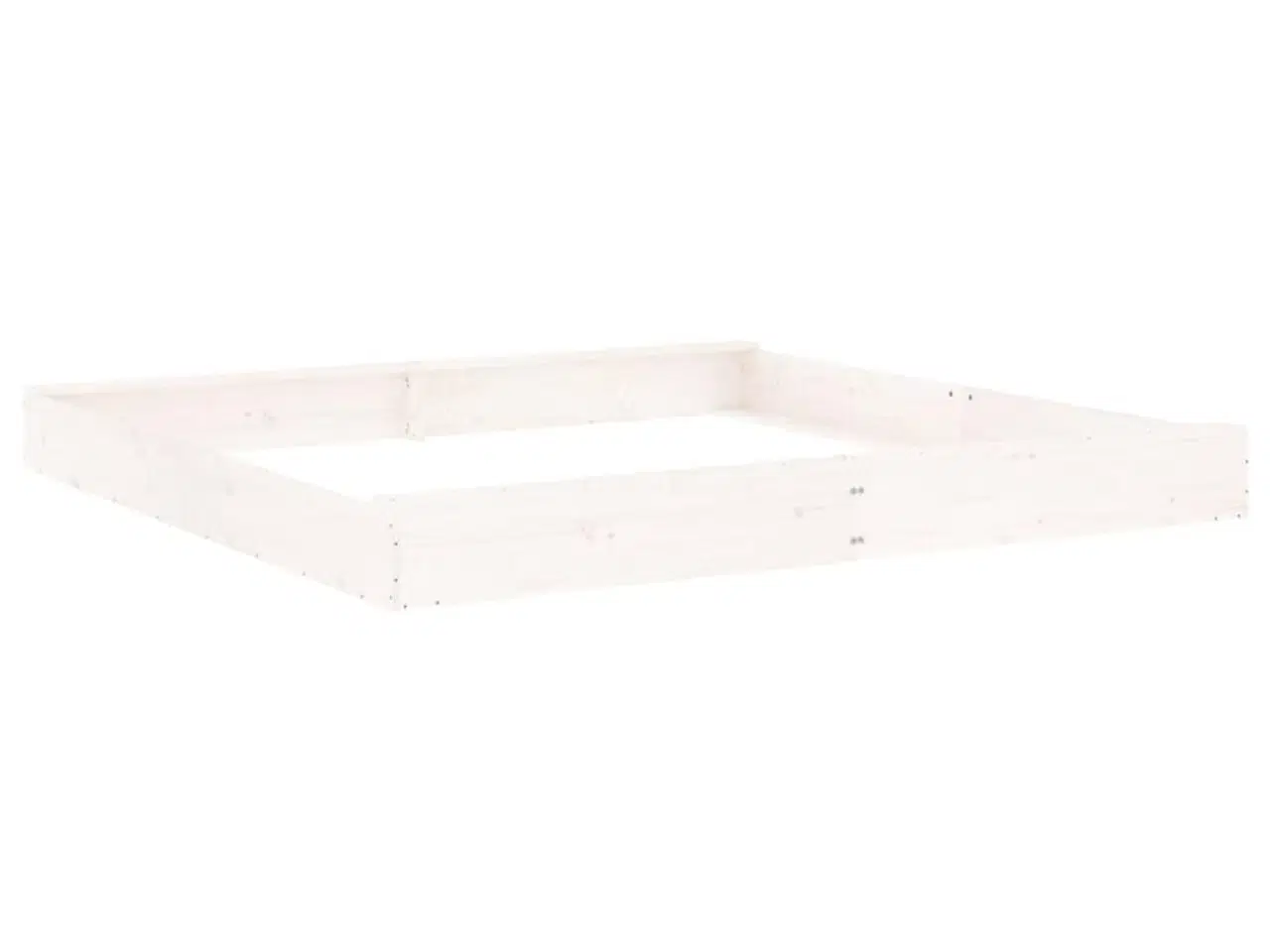 Billede 6 - Sandkasse med sæder firkantet massivt fyrretræ hvid