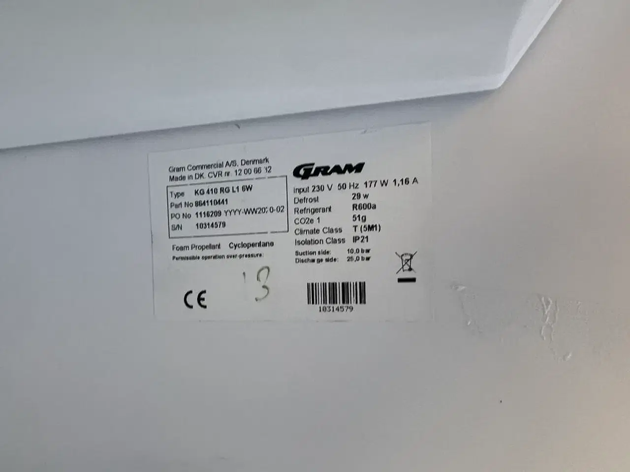 Billede 2 - Displaykøleskab GRAM KG 410 RG L1