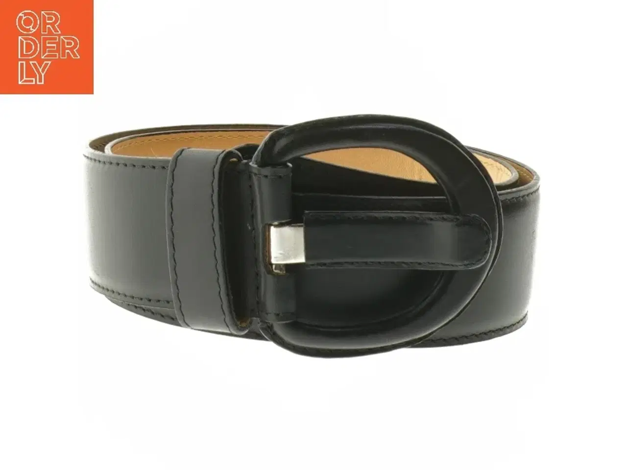 Billede 1 - Sort læderbælte fra Alaluna (str. 85 cm)