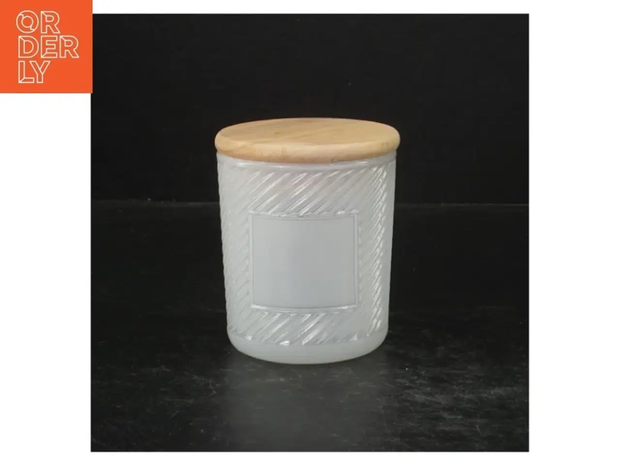 Billede 1 - Glasbeholder med trælåg (str. 9 cm)
