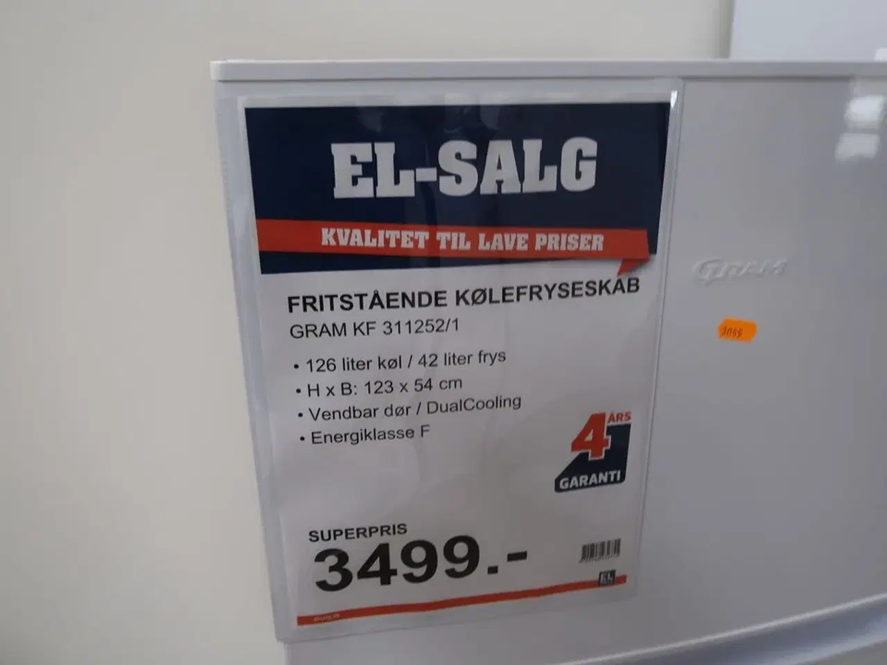 Billede 2 - Køle/fryseskab GRAM KF 311252/1