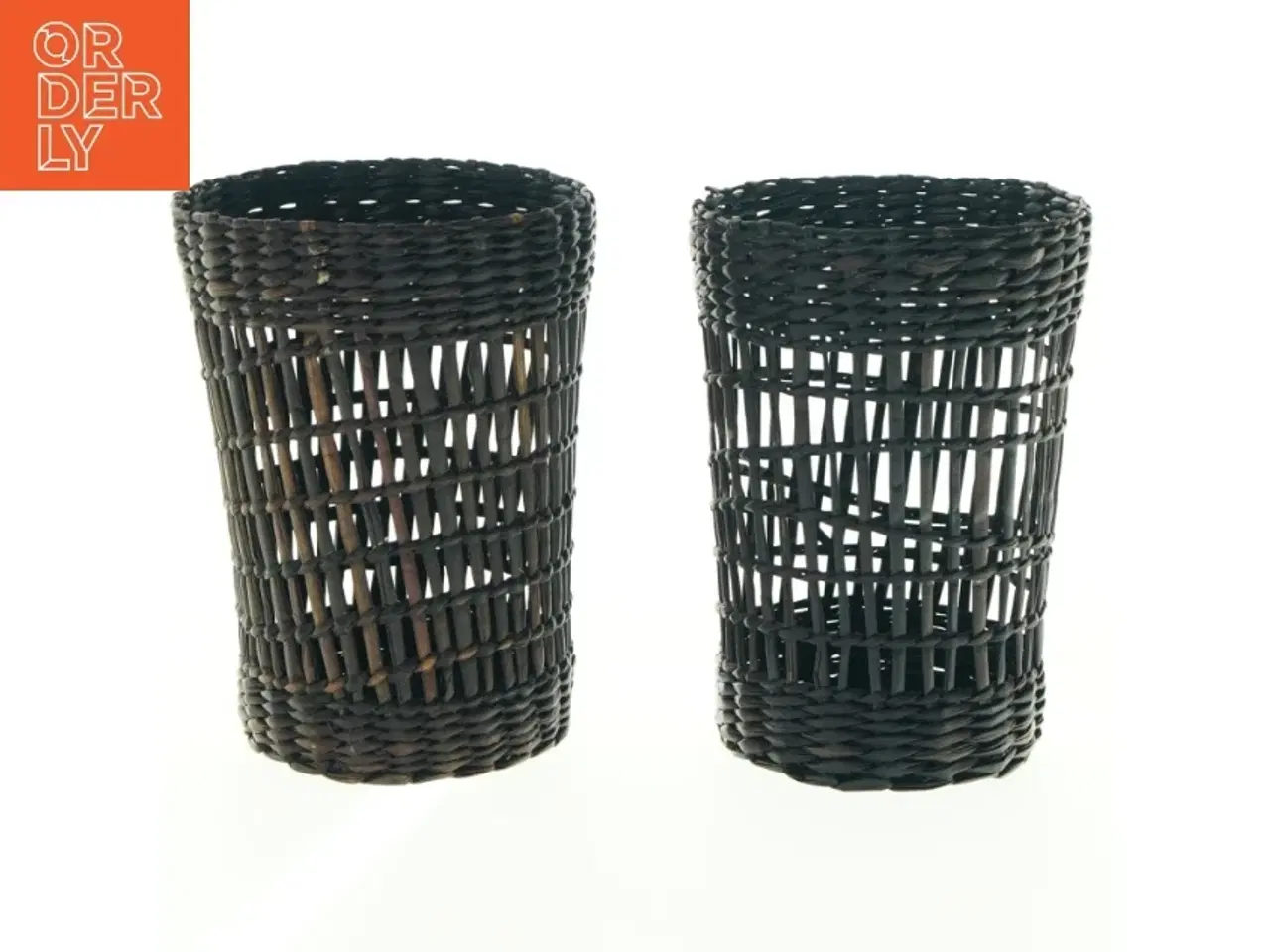 Billede 1 - Flettede kurve til drikkeglas(str. H. 11 cm. ø. 8,5 cm)