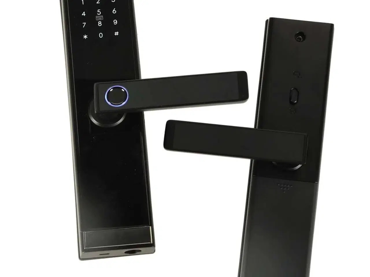 Billede 2 - Smart dørlås med fingeraftryk, kode og kort – sort