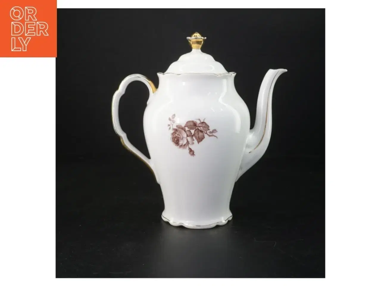 Billede 2 - Porcelænstepotte med blomstermotiv (str. 23 cm)