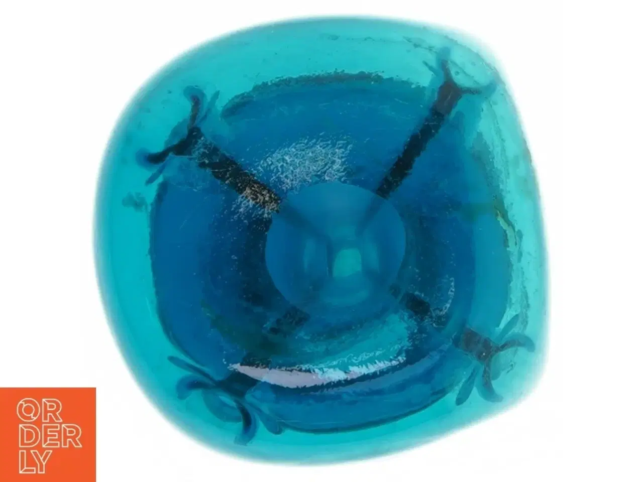 Billede 4 - Sæt af blå glasflasker (str. 27 og 14 cm)