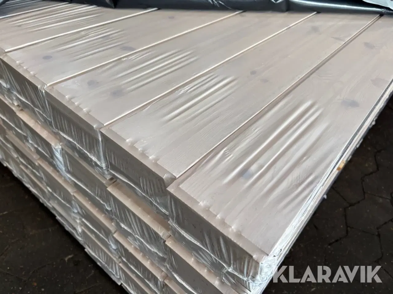 Billede 2 - Loft brædder Moelven Ludet hvid voks - 288 brædder