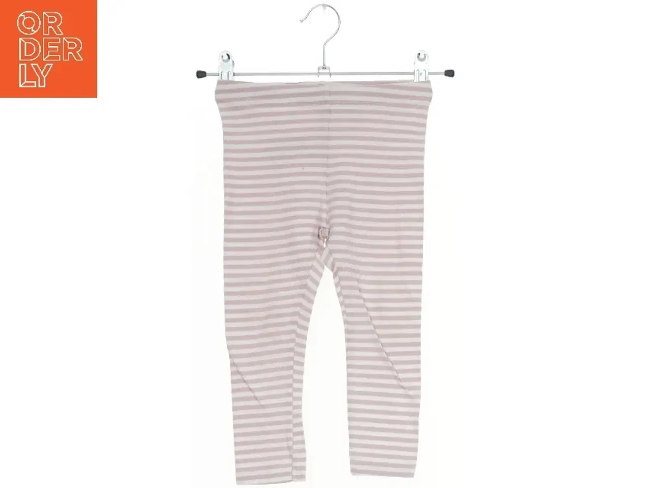 Billede 1 - Lyserøde og hvide stribede leggings til børn fra Lupilu (str. 92)