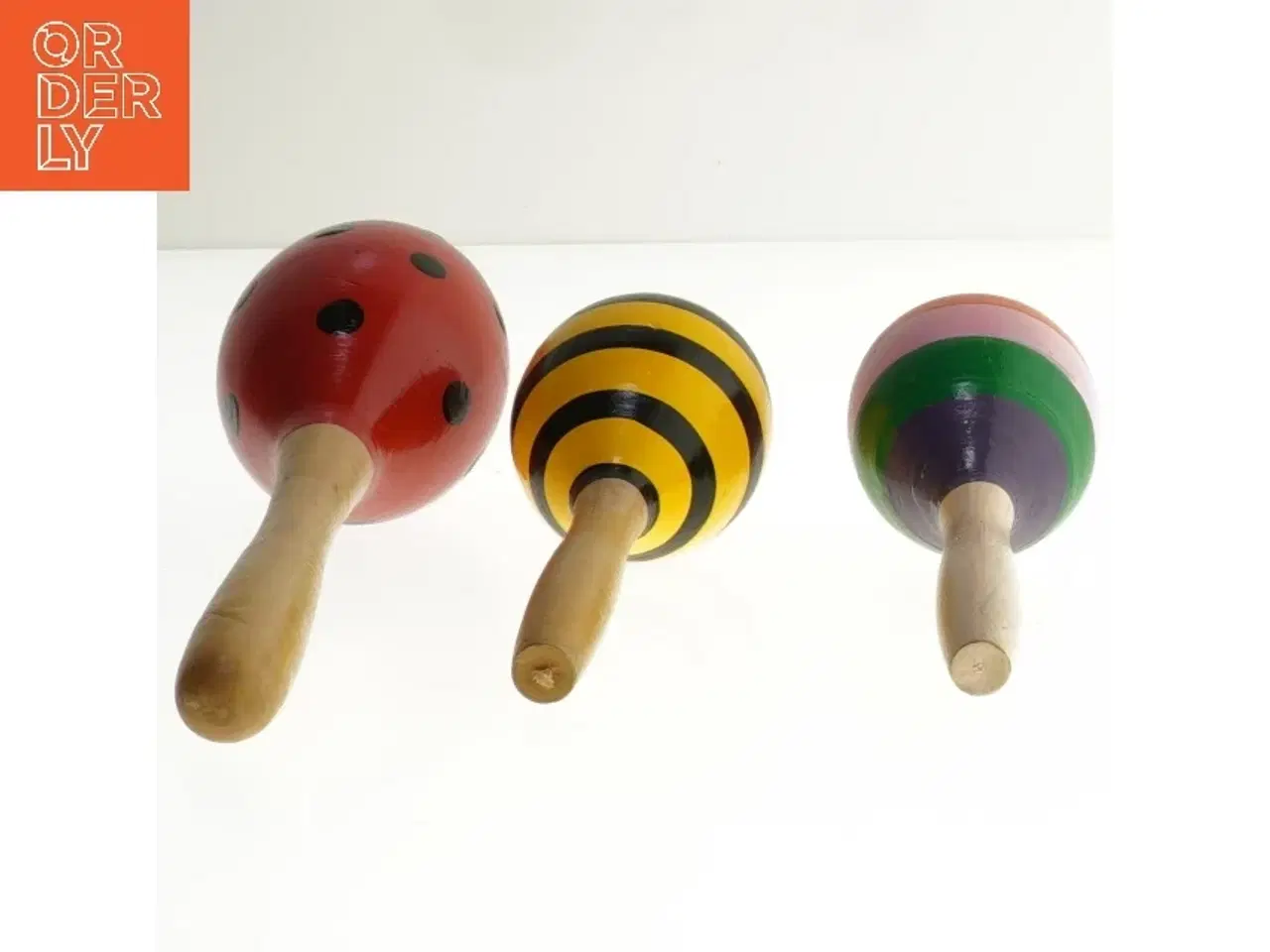 Billede 2 - Træmaracas sæt (str. 13-20 cm)