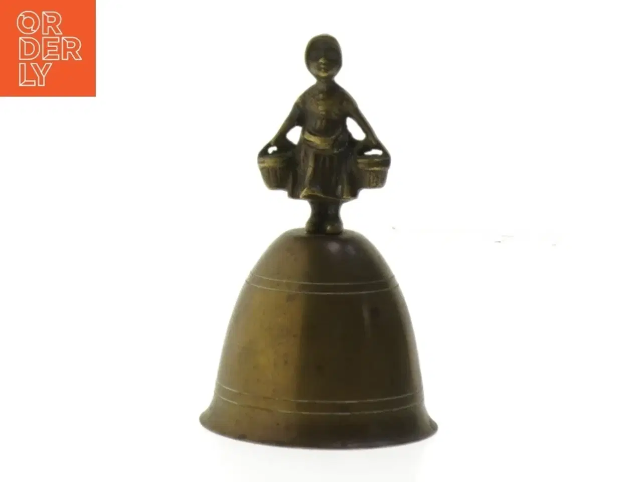 Billede 1 - Messingklokke med figur (str. 12 cm)