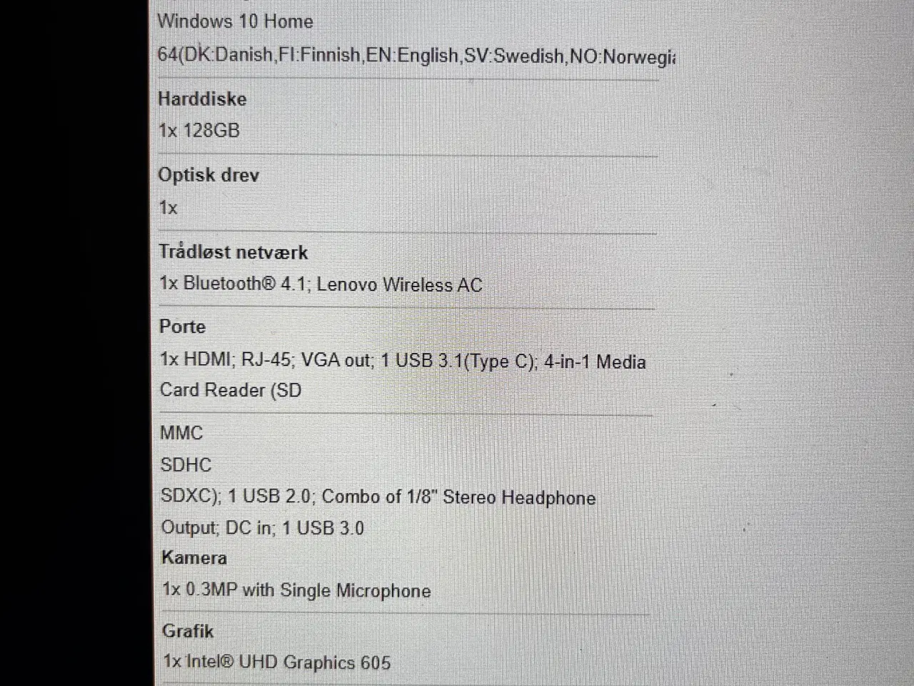 Billede 4 - Lenovo V130-15IGM