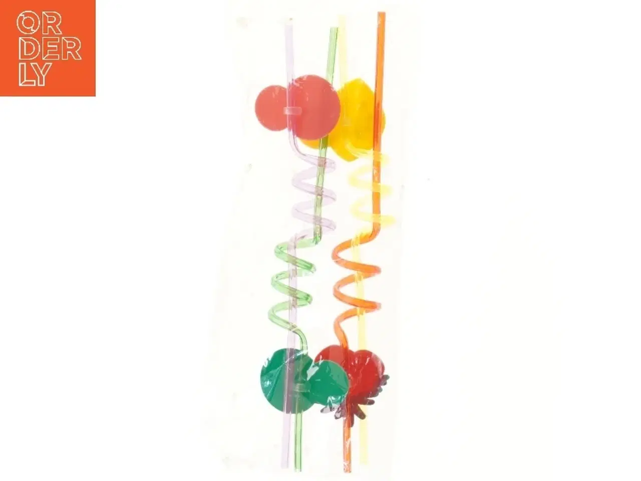 Billede 1 - Nye Farverige sugerør med frugtmotiver fra Tiger (str. 26 cm)