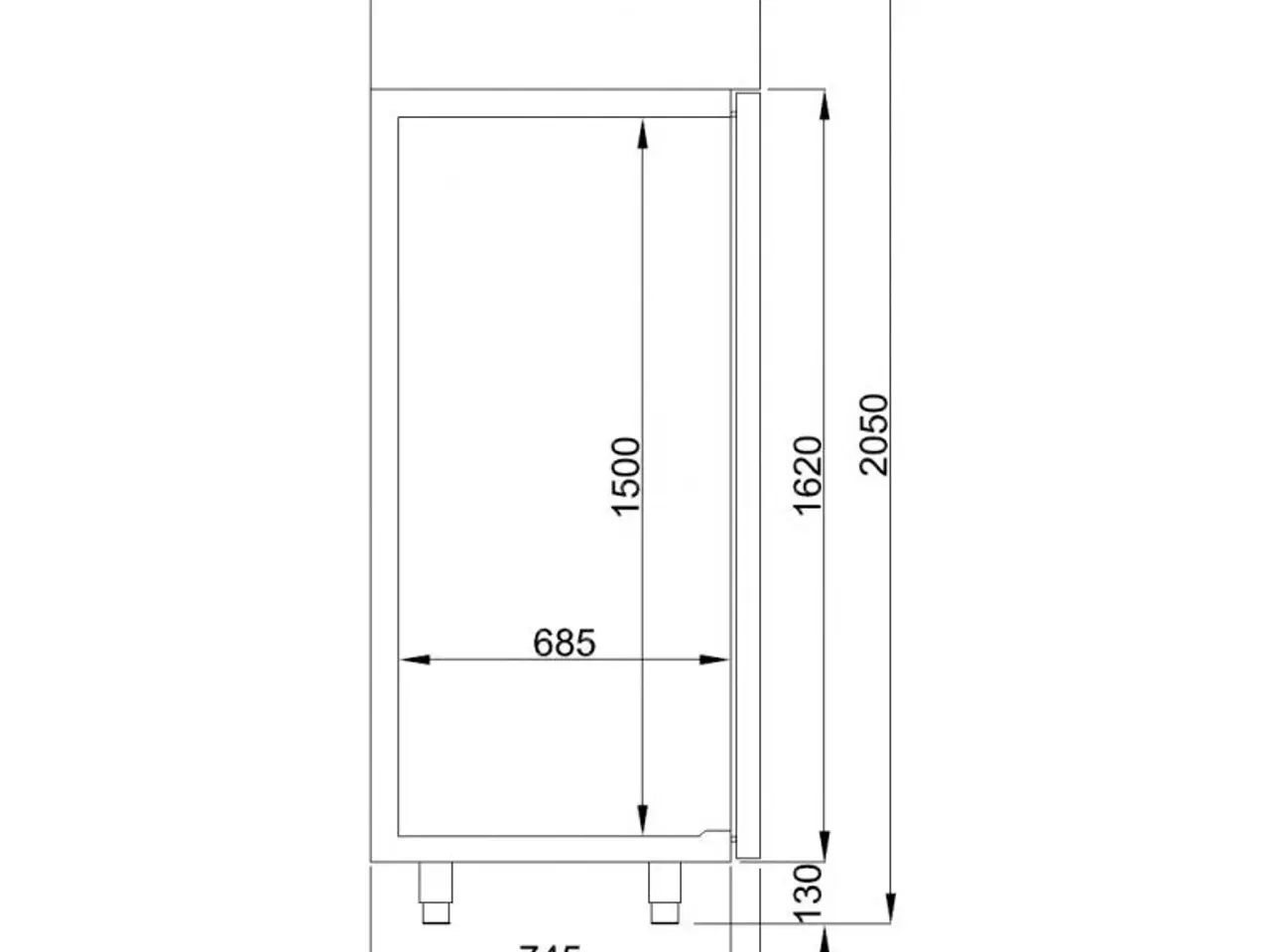 Billede 2 - Industrifryseskab – med glas dør 700 liter