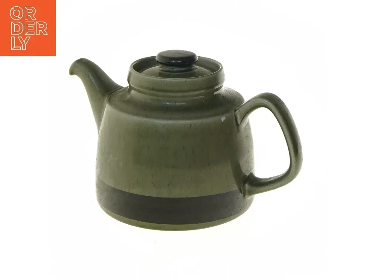 Billede 3 - Grøn keramik tekande fra Rrstrand (str. Ø 15,5x13,5 cm)