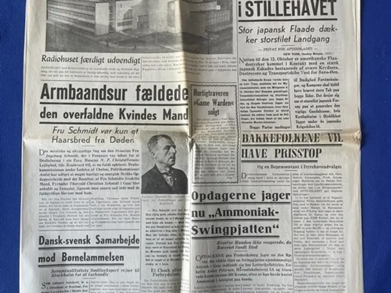 Billede 1 - Avis - Aftenbladet - 14. Oktober 1942 - Stort Søslag i Stillehavet