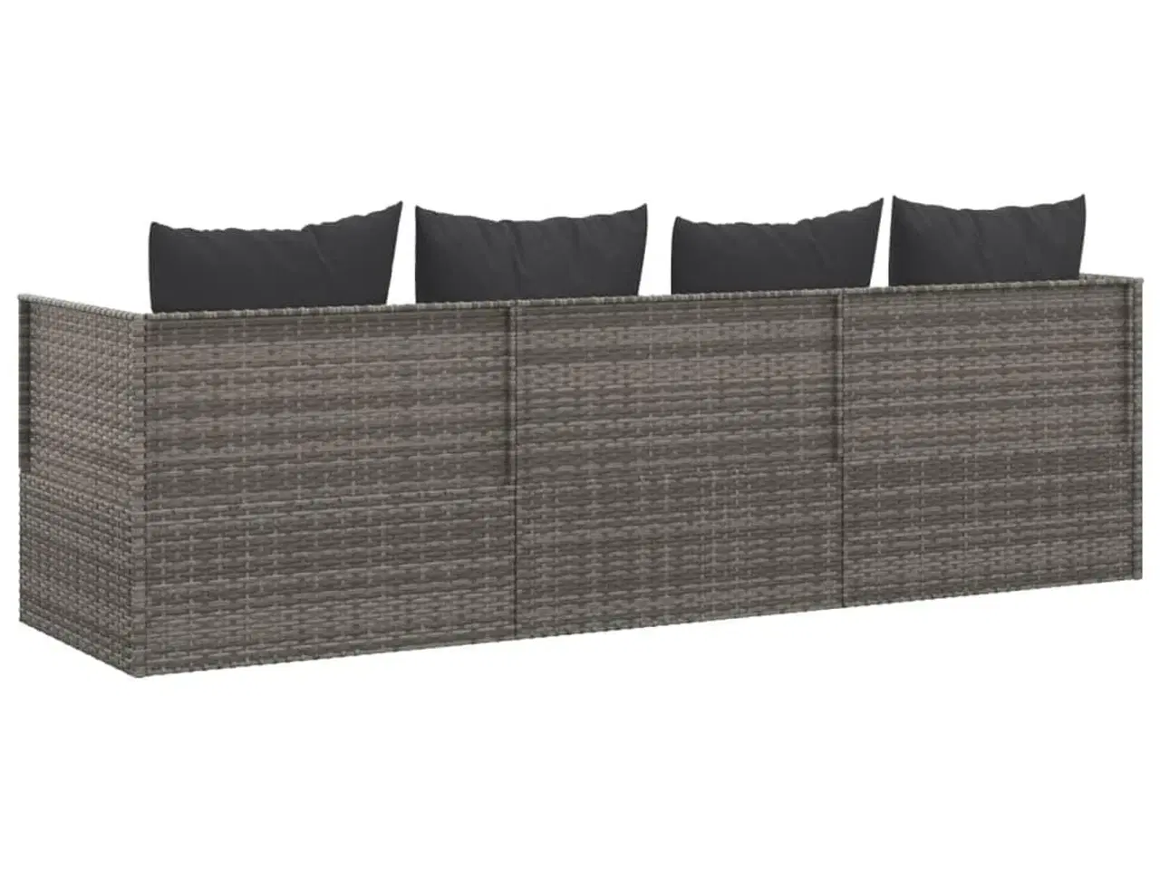 Billede 5 - Udendørs loungesofa med hynder polyrattan grå