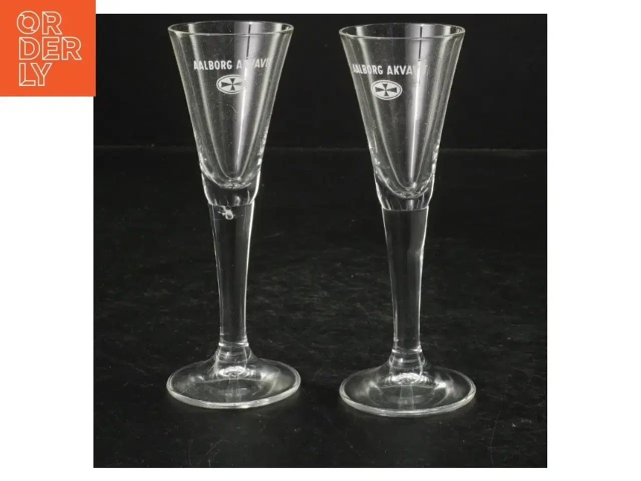 Billede 1 - Aalborg Akvavit snapsglas sæt fra AalborgAkvavit (str. Ø. 4,5 cm. længde, 13,5 cm)