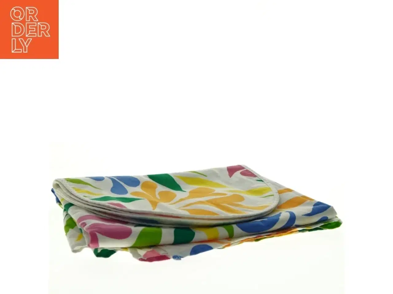 Billede 2 - Farverig dug og bordskånere (str. 46 x. 34 cm. 135 x. 180 cm)