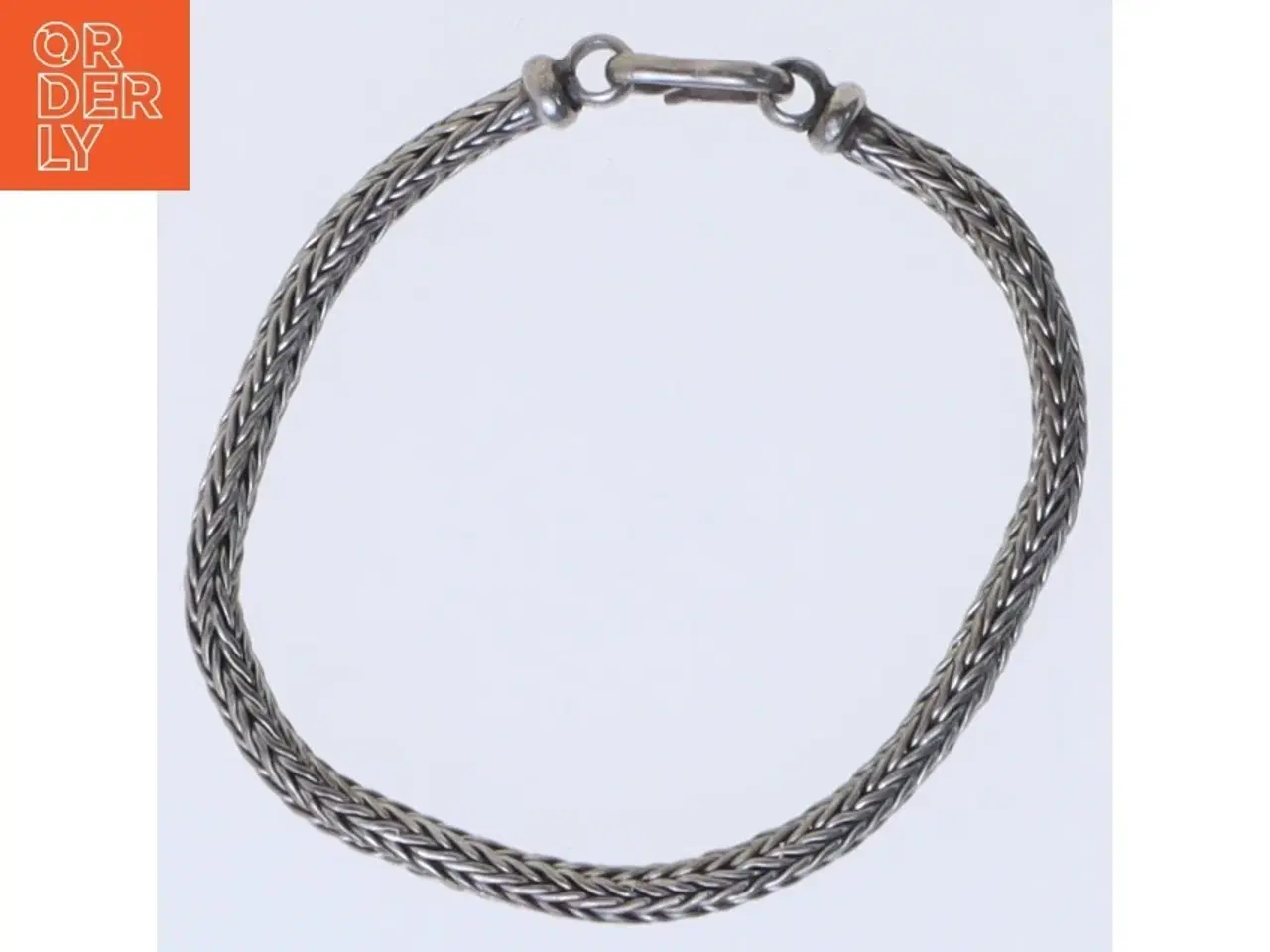 Billede 1 - Smukt creoler Flettet armbånd i sølv  (str. 18 cm)