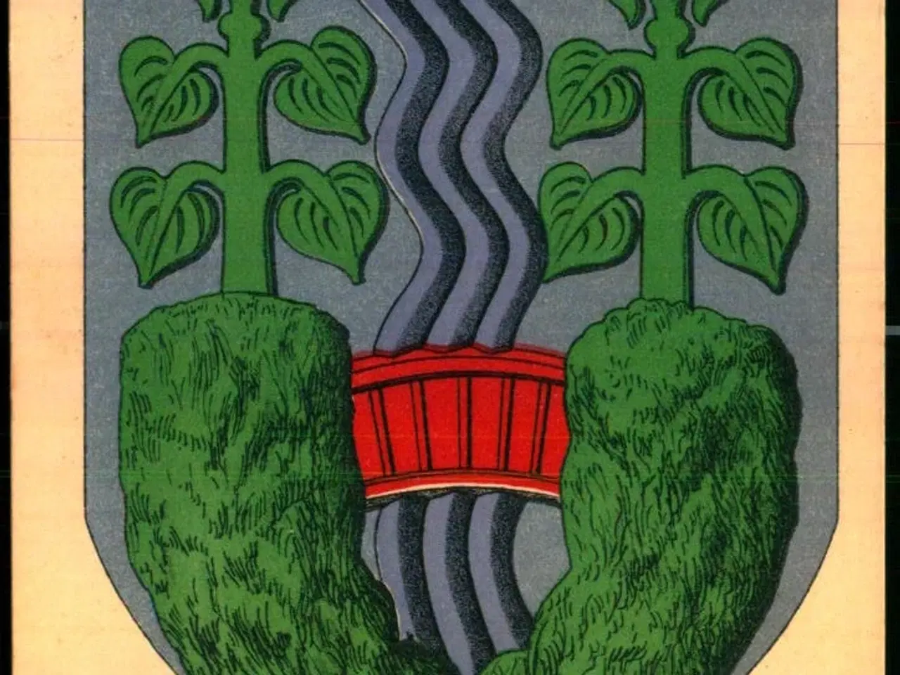 Billede 1 - Danske Byvaabner - Vejle Byvaaben - Fritz Benzen 71 - Ubrugt