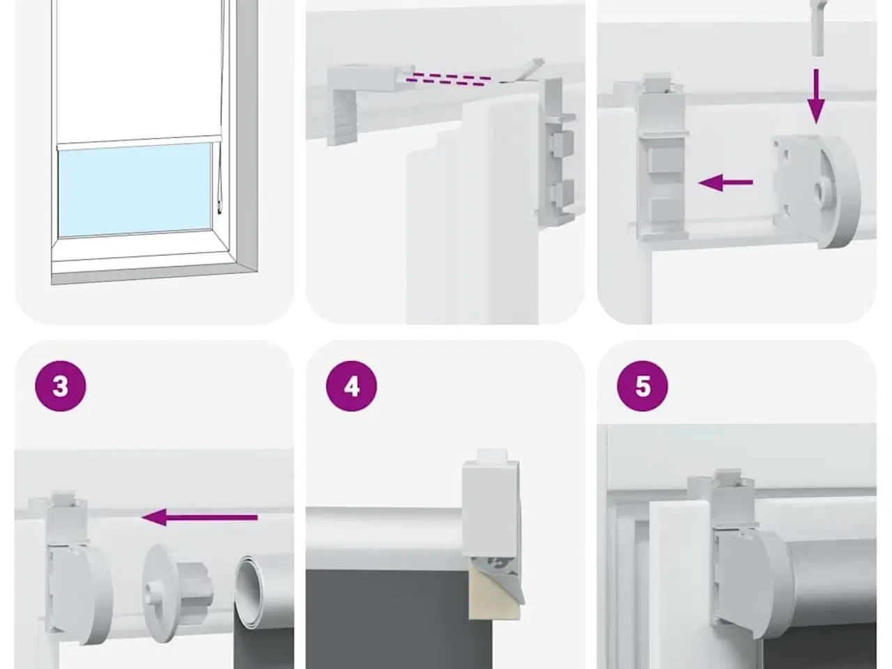 Billede 6 - Rullegardin mørklægning 150x150 cm stofbredde 146,6cm polyester