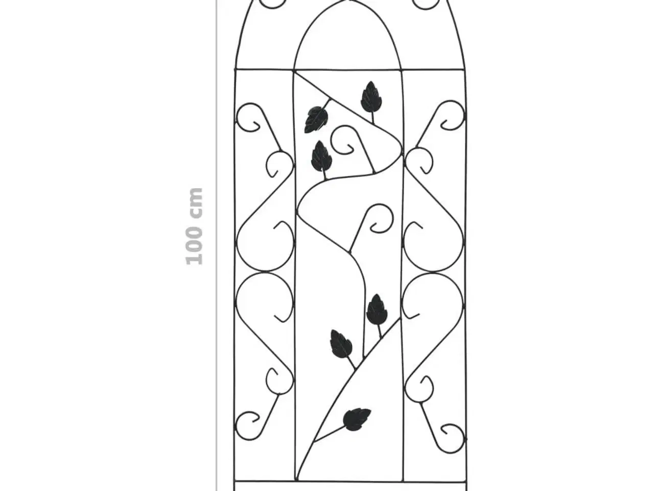 Billede 5 - Plantestativer 3 stk. 40x100 cm jern sort