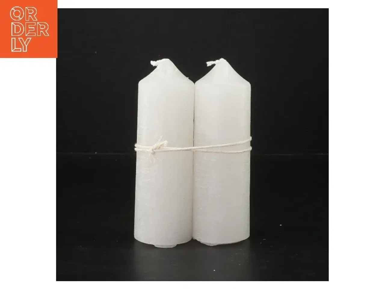 Billede 1 - Hvide stearinlys, sæt af 2 (str. 15 cm)