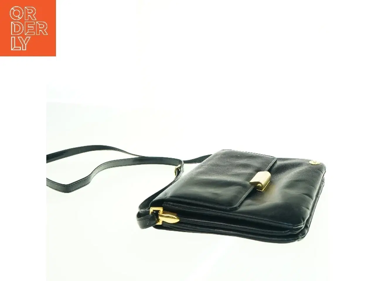 Billede 6 - Sort skuldertaske i læder fra Bon Goût (str. 26 x. 20 cm)