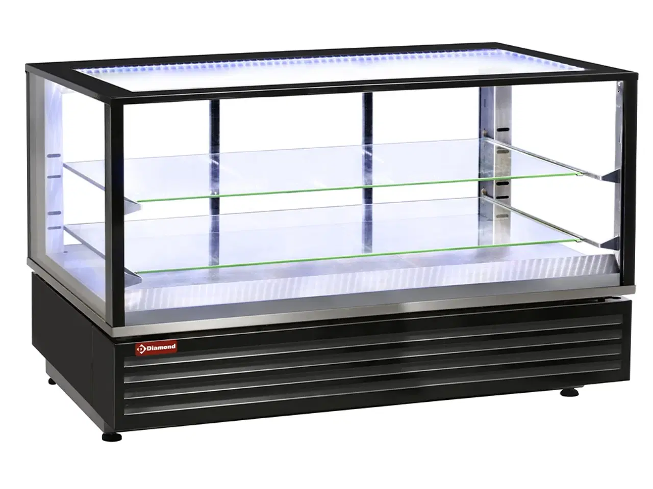 Billede 1 - Sort Varmevitrine (119 cm) – Euronorm & Thermopane