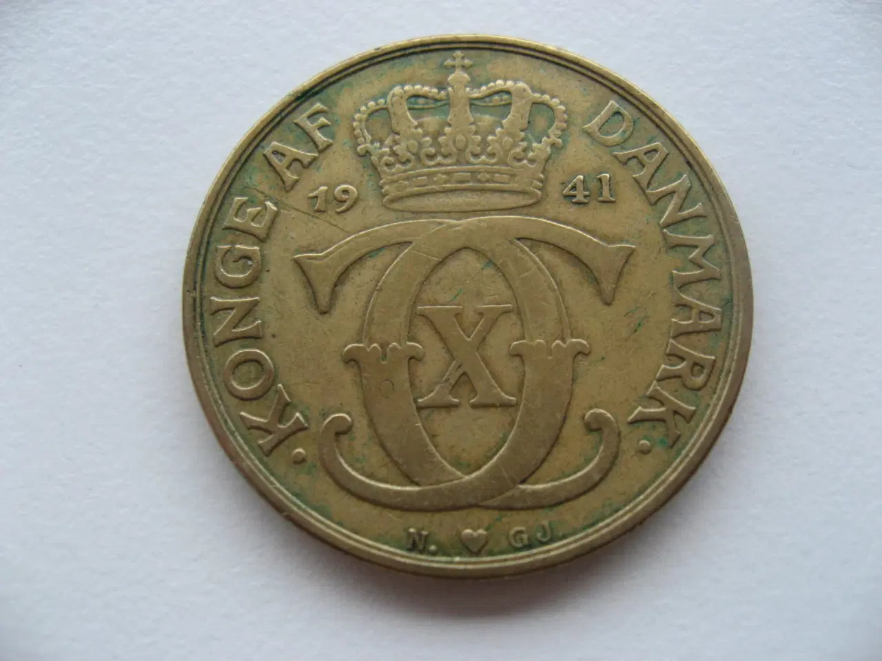 Billede 1 - Flot gul 2 kr 1941, en af de bedste i serien