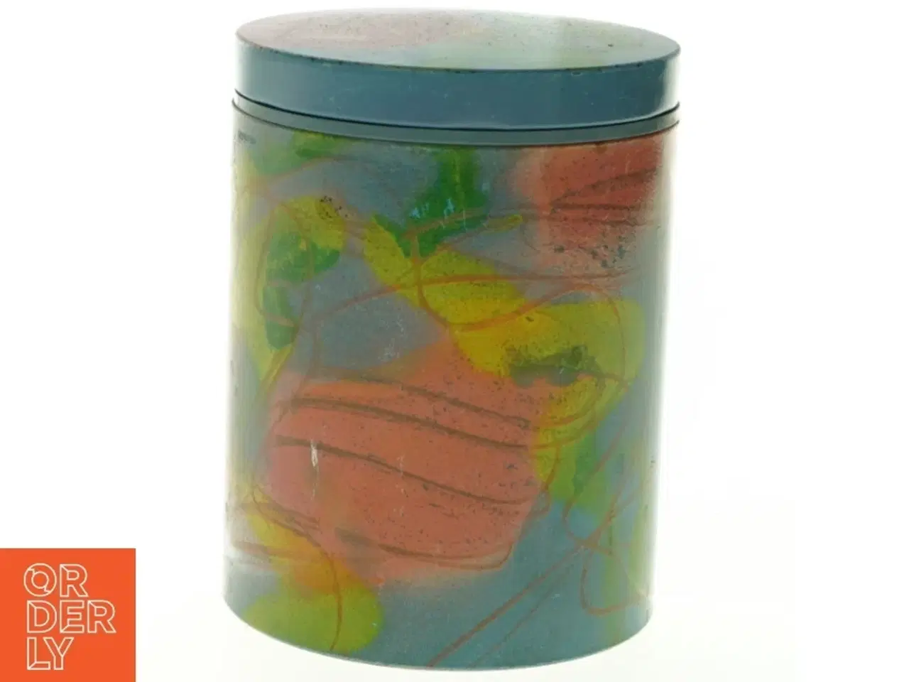 Billede 1 - Irma Dekorativ Kunst dåse med låg (str. H. 15 cm. ø. 11 cm)