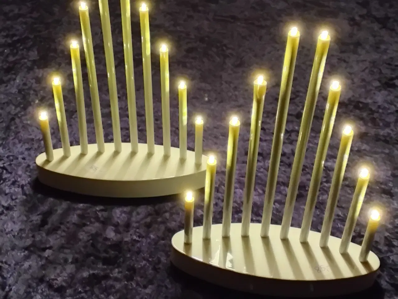 Billede 2 - 2 stk 10 armet LED julelysestage m/varmt hvidt lys