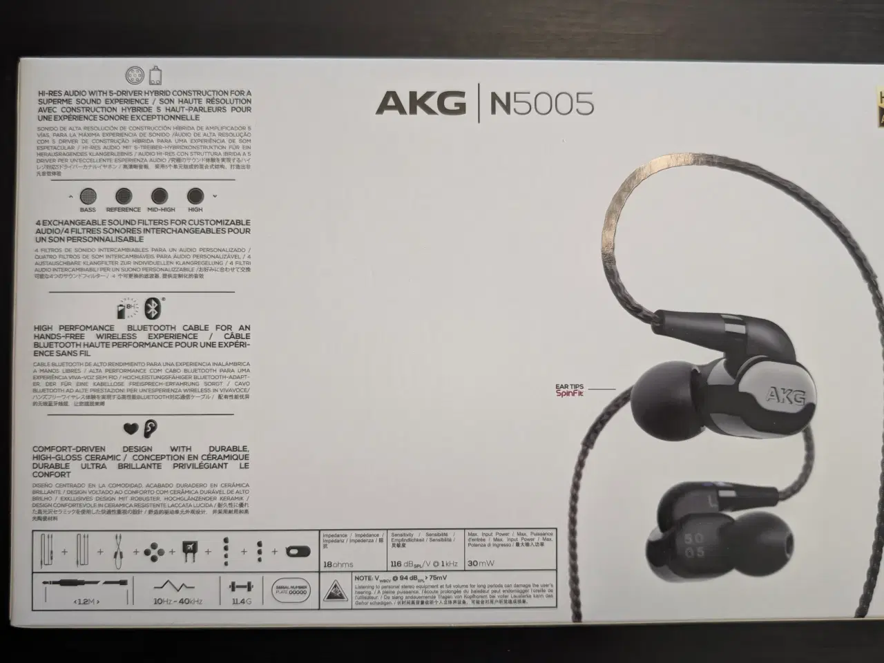 Billede 2 - AKG N5005 In-ear refrerencehovedtelefoner med kabe
