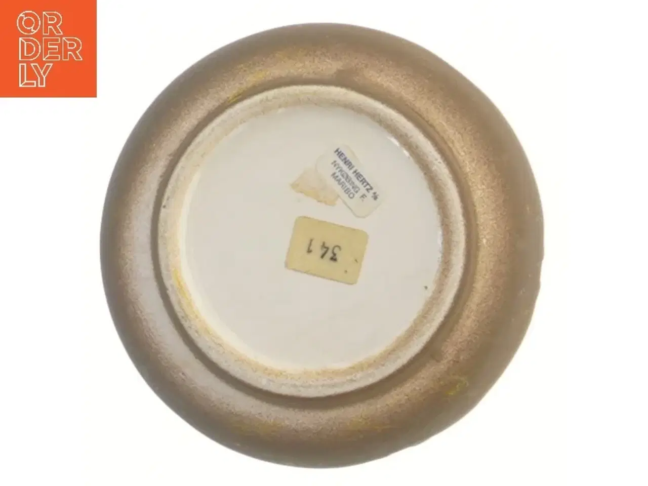 Billede 3 - Keramisk vase med dekorative symboler (str. 11x12 cm)