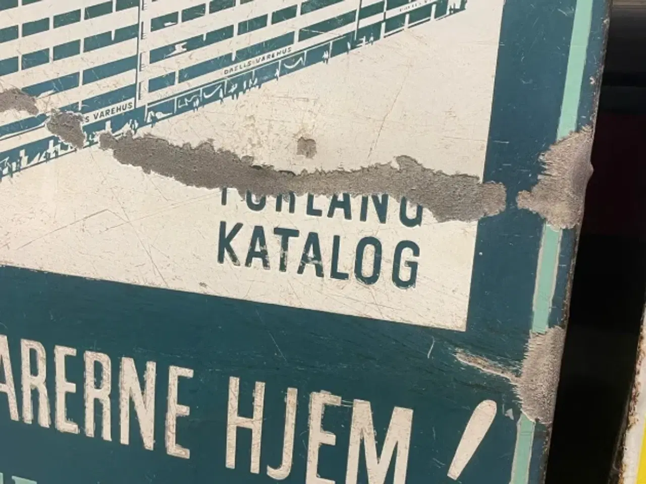Billede 2 - Emaljeskilt stationsskilt 60x60 daells varehus