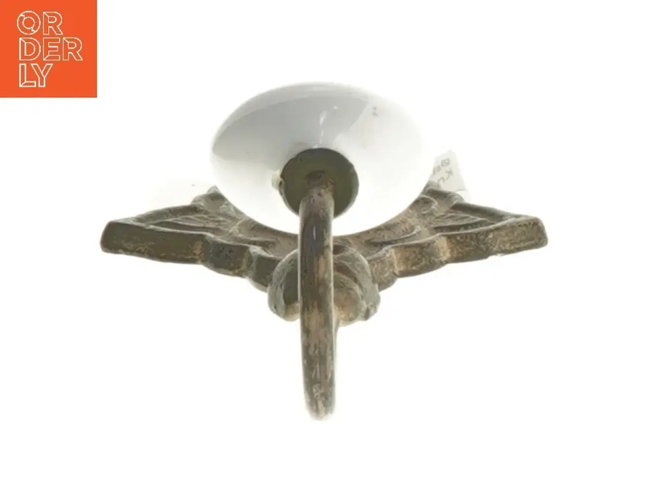 Billede 2 - Vægkrog med porcelænsknop (str. 16 cm)