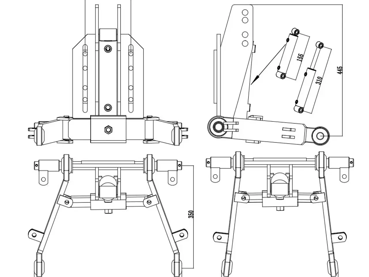 Billede 4 - UNIVERSAL FRONTHYDRAULIK TIL TRAKTOR Kat.1,2 & 3