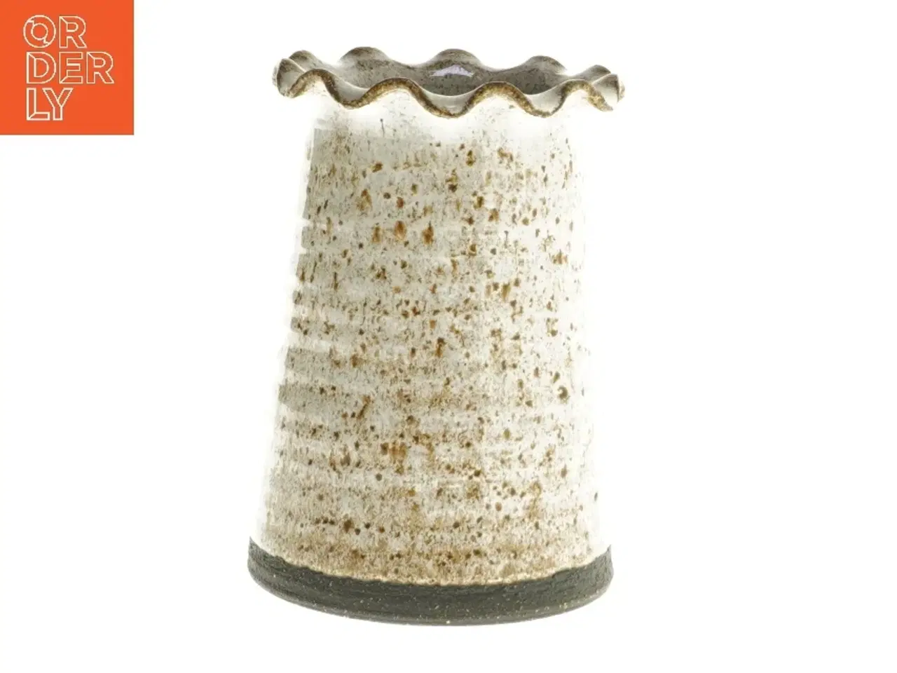 Billede 1 - Keramisk vase med bølget kant af kaj henning (str. 13 cm)