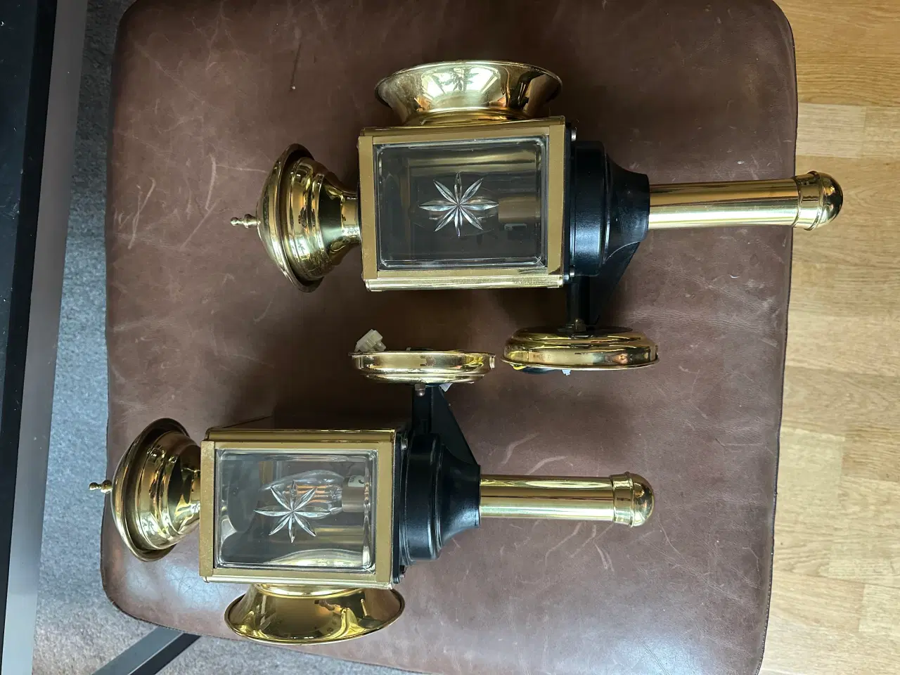 Billede 1 - Fine Messing/ vognlamper