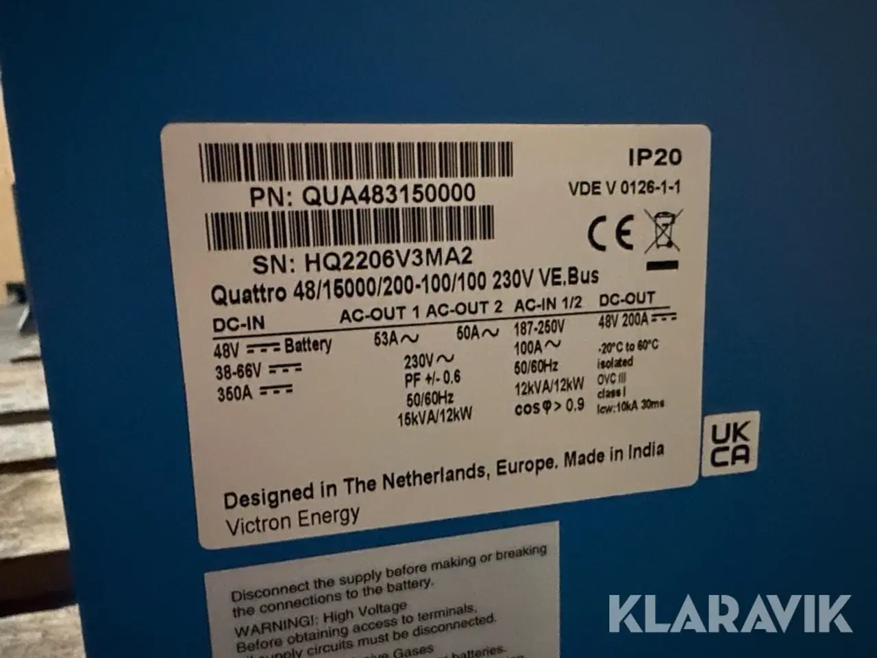 Billede 9 - Inverter Victron Energy Ouattro 48 V