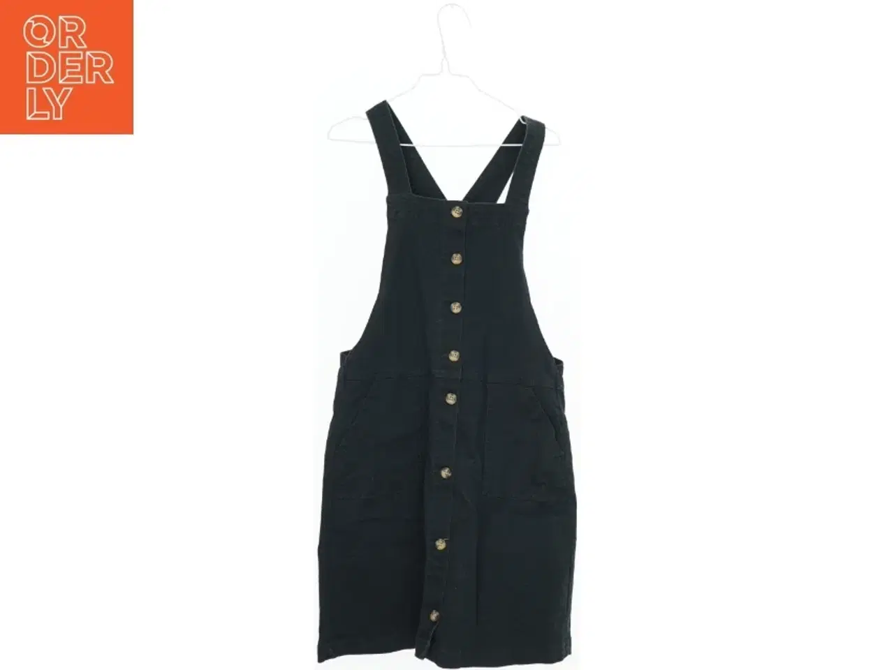 Billede 1 - Sort overall kjole med knapper fra H&M (str. 152)
