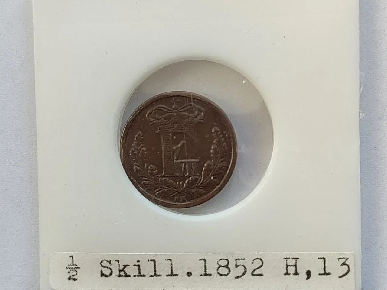 Billede 2 - 1/2 Skilling 1852